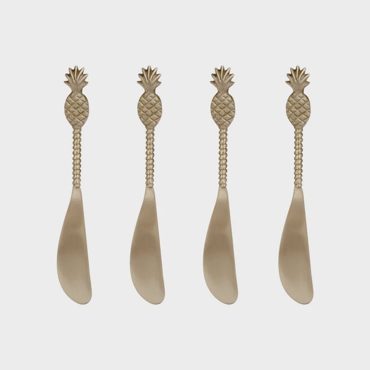 Pineapple Brass Spreader - Set Of 4
