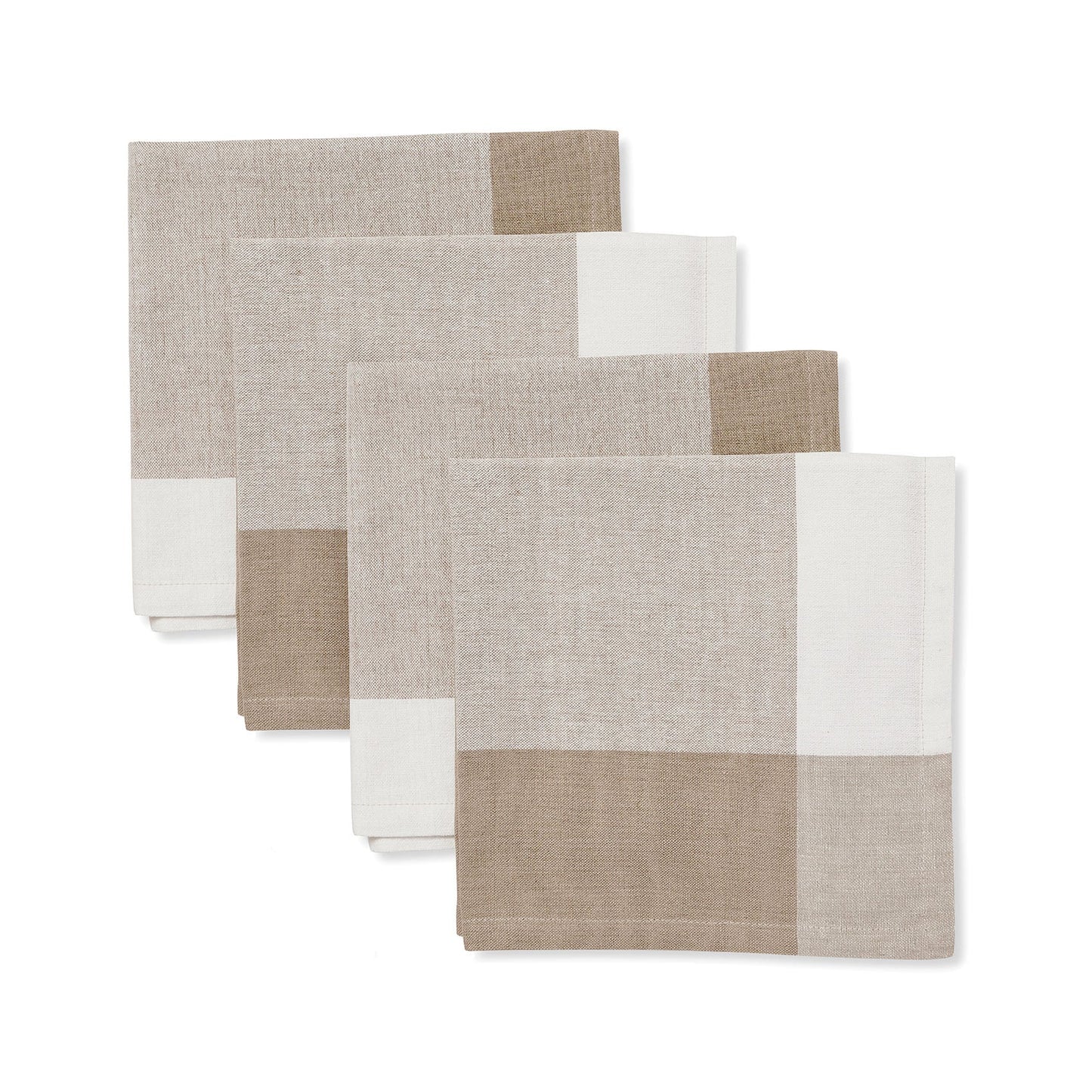 Garner Check Neutral Napkin Set Of 4