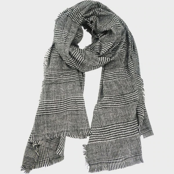 Alexa Plaid Scarf Grey