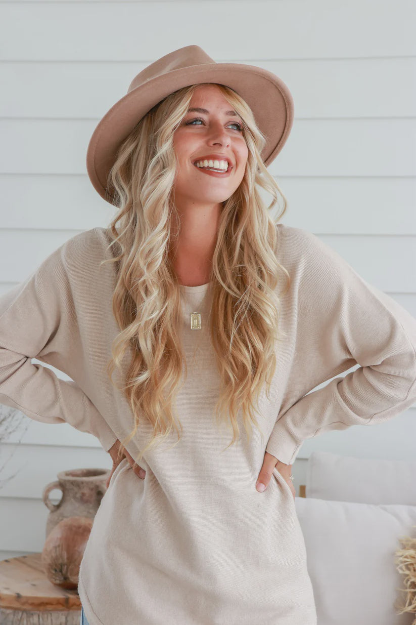 Wool Fedora Hat - Camel