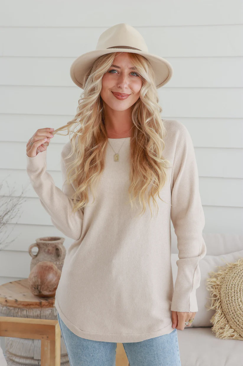 Wool Fedora Hat - Oatmeal