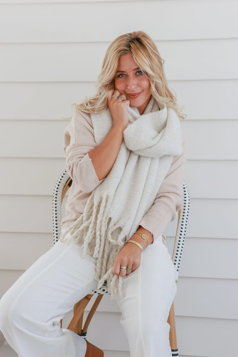 Luxe Scarf - White Cream