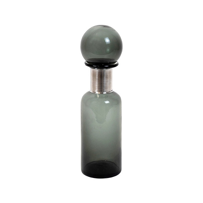 Barton Glass Bottle Medium - Grey
