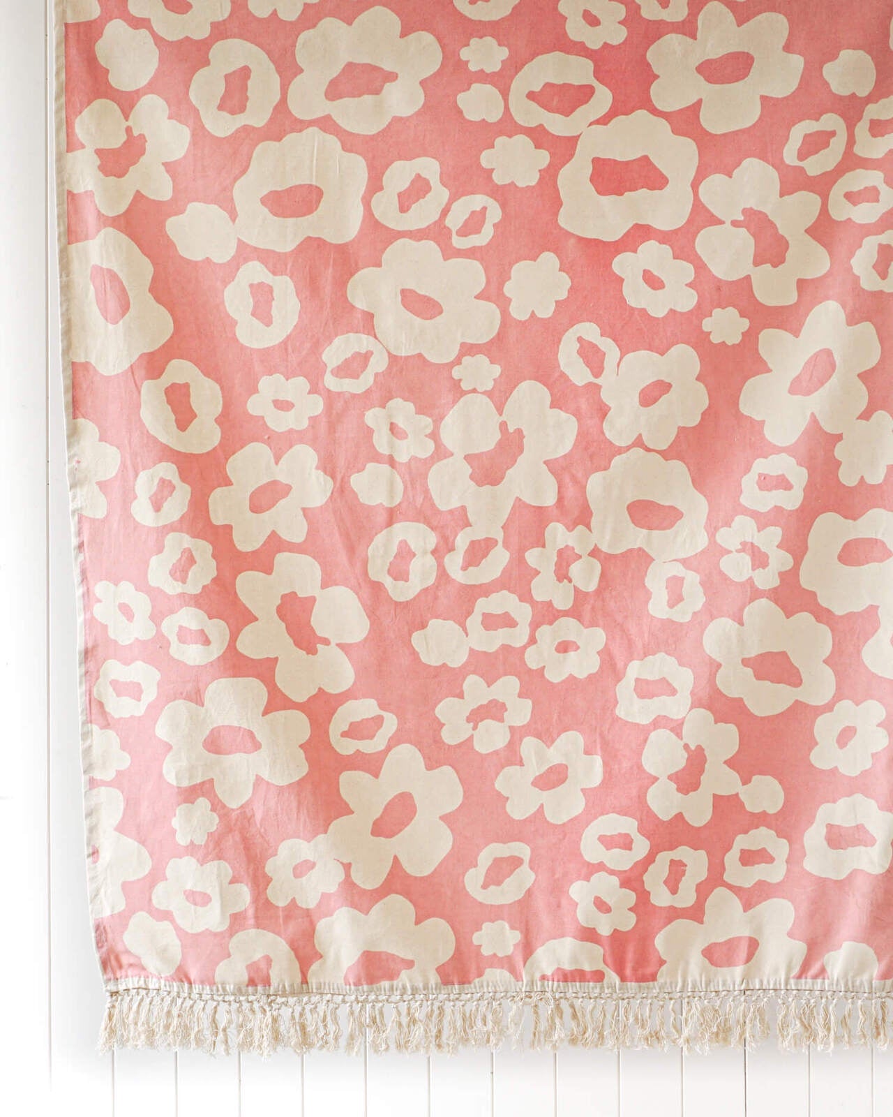Sansa Printed Canvas Throw - Pink