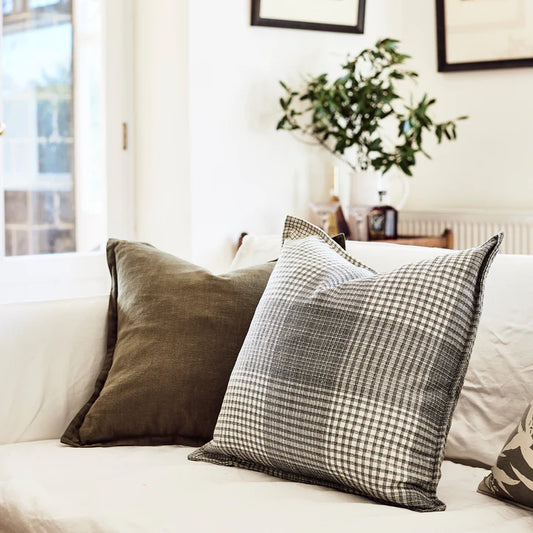 Sutton Check Cushion