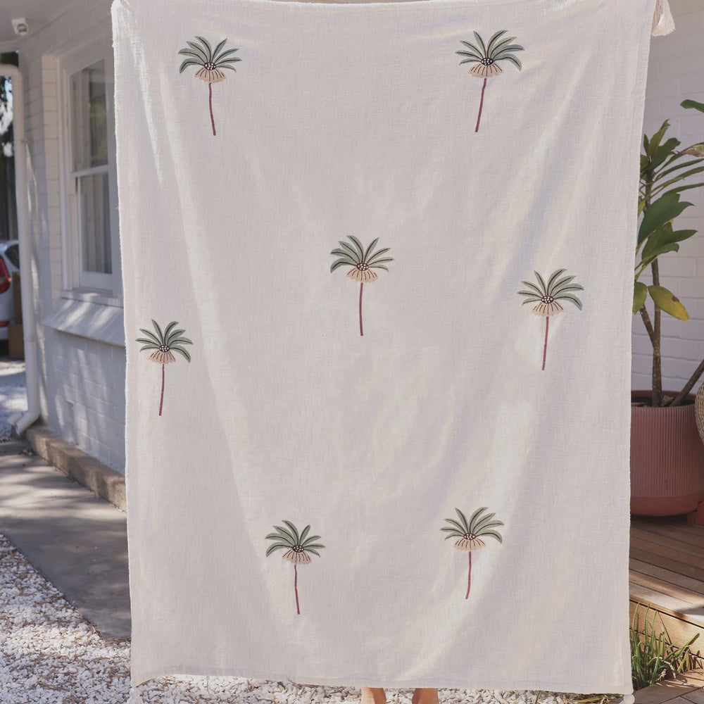 PALM BEACH THROW - VANILLA + URCHIN
