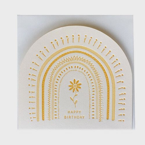 Happy Birthday - Flower Greeting Card