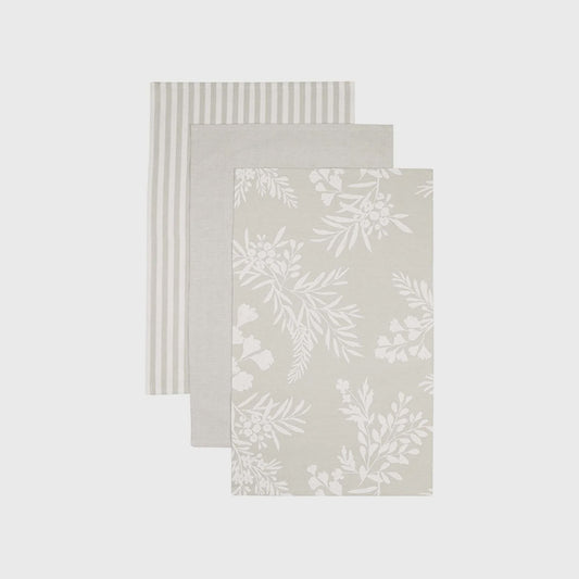 Carmen Neutral Tea Towels- Pack of 3