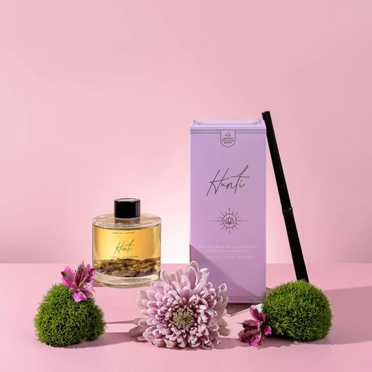 Hunti' | Crystal Diffuser Of Tranquillity - Camellia & Lotus Blossom