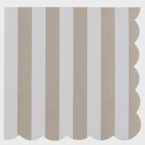Scalloped Napkins - Taupe