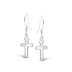 Sterling Silver Cross Earrings