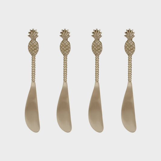 Pineapple Brass Spreader - Set Of 4