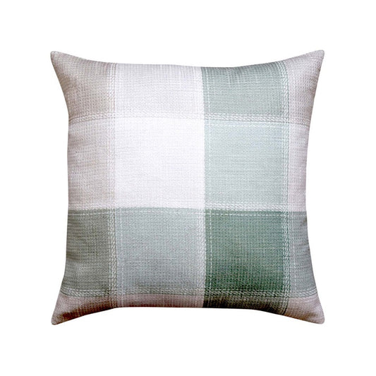 Check Cushion - Green/Natural