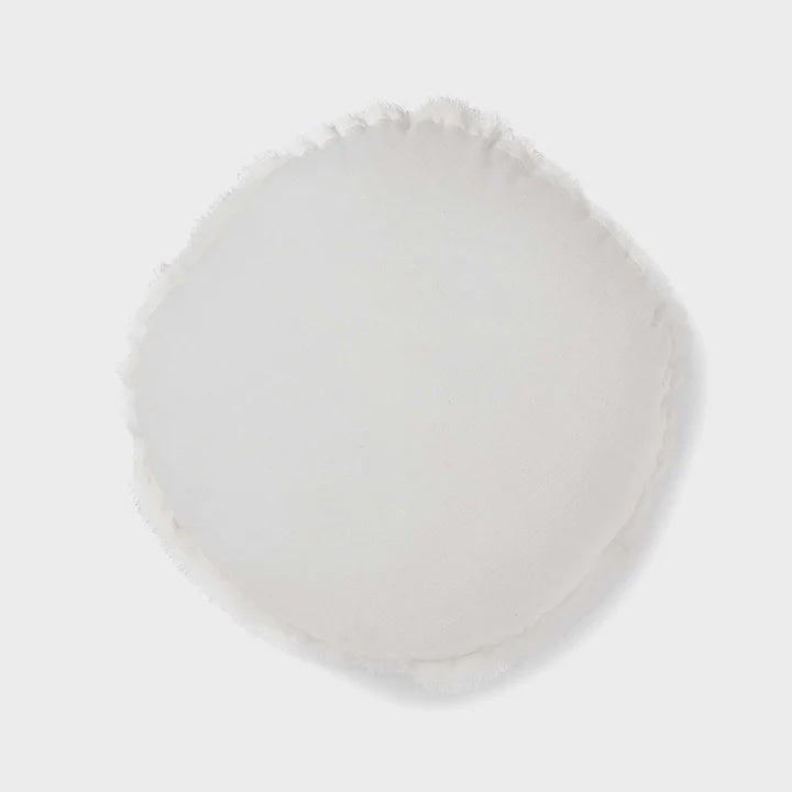 Lewis Round Cushion - White