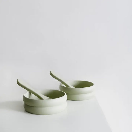 The Bubble Bowl/Spoon 2 Pack - Pistachio