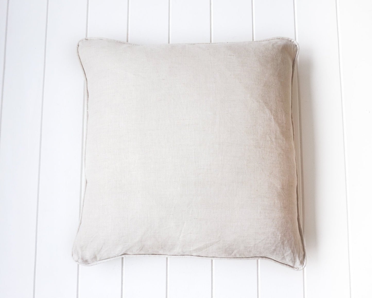 Linen Feather Insert Indoor Cushion - Natural 50x50