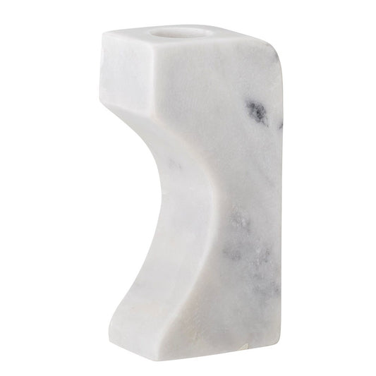 White Marble Candlestick Holder