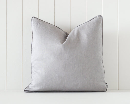 Indoor Cushion - Linen Feather Insert - Grey - 50x50