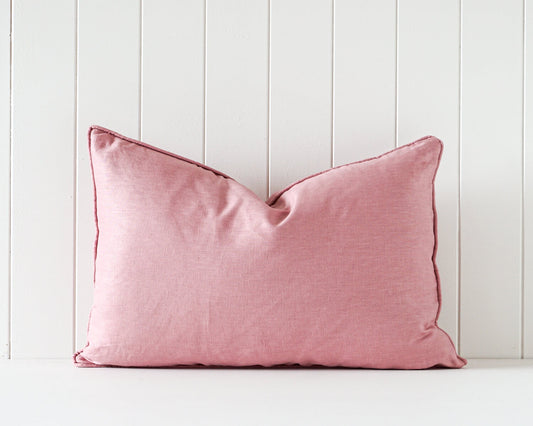 Feather Insert Cushion 60 x 40cm- Rose/Blush