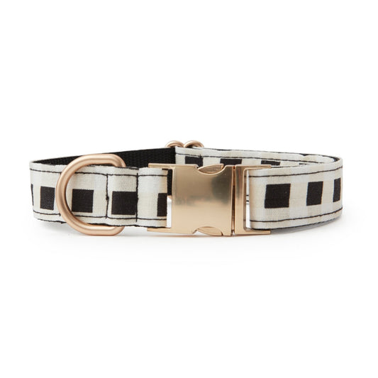 Dog Collar - Black & White Check