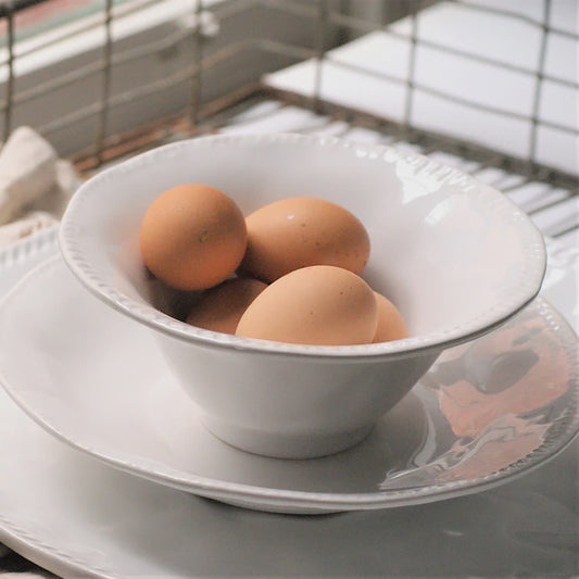 Stamp Bowl Large - White