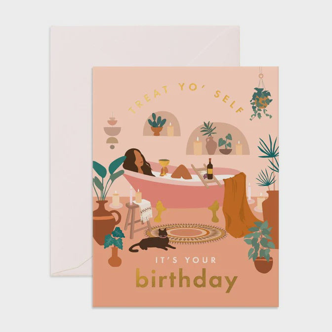 Birthday Card - Treat Yo Self