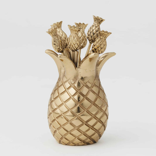 Pineapple Cocktail Picks Set x 6