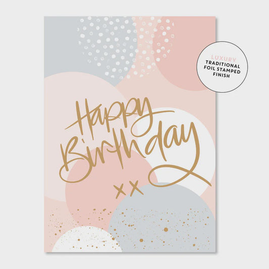 HB bubbles - Peach - Greeting Card