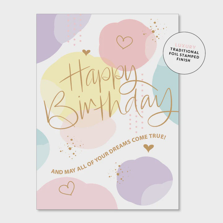 Pastel Clouds Birthday - Greeting Card