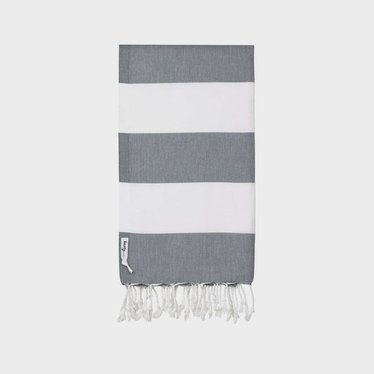 Knotty Capri Turkish Towel - Charcoal