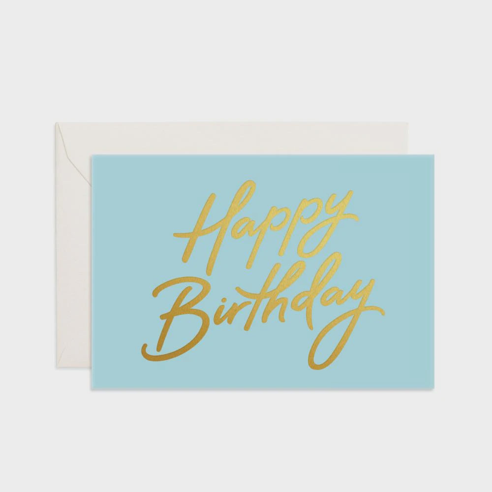 Mini Gift Card - Happy Birthday  - Aqua