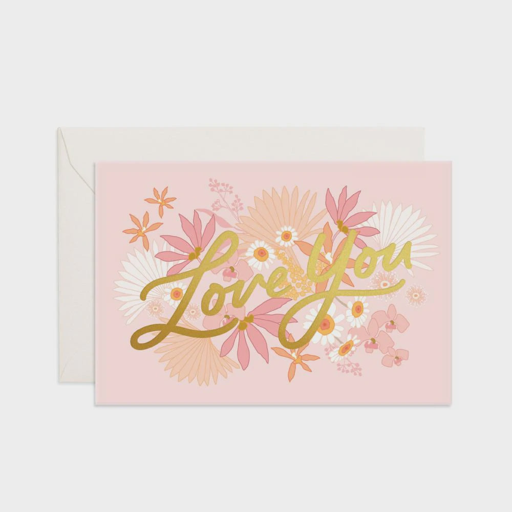 Mini Gift Card - Love You - Floribunda