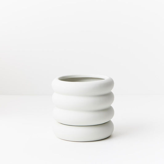 Danica Pot With Saucer White
