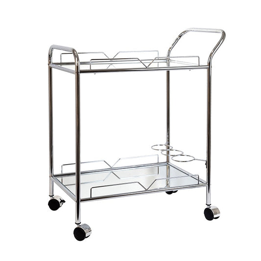 Martin Silver Mirror Bar Trolley