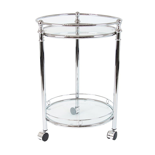 Queen Silver Bar Cart - Round