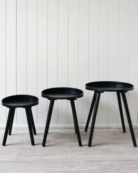 Wisdom Black Table Set Of 3