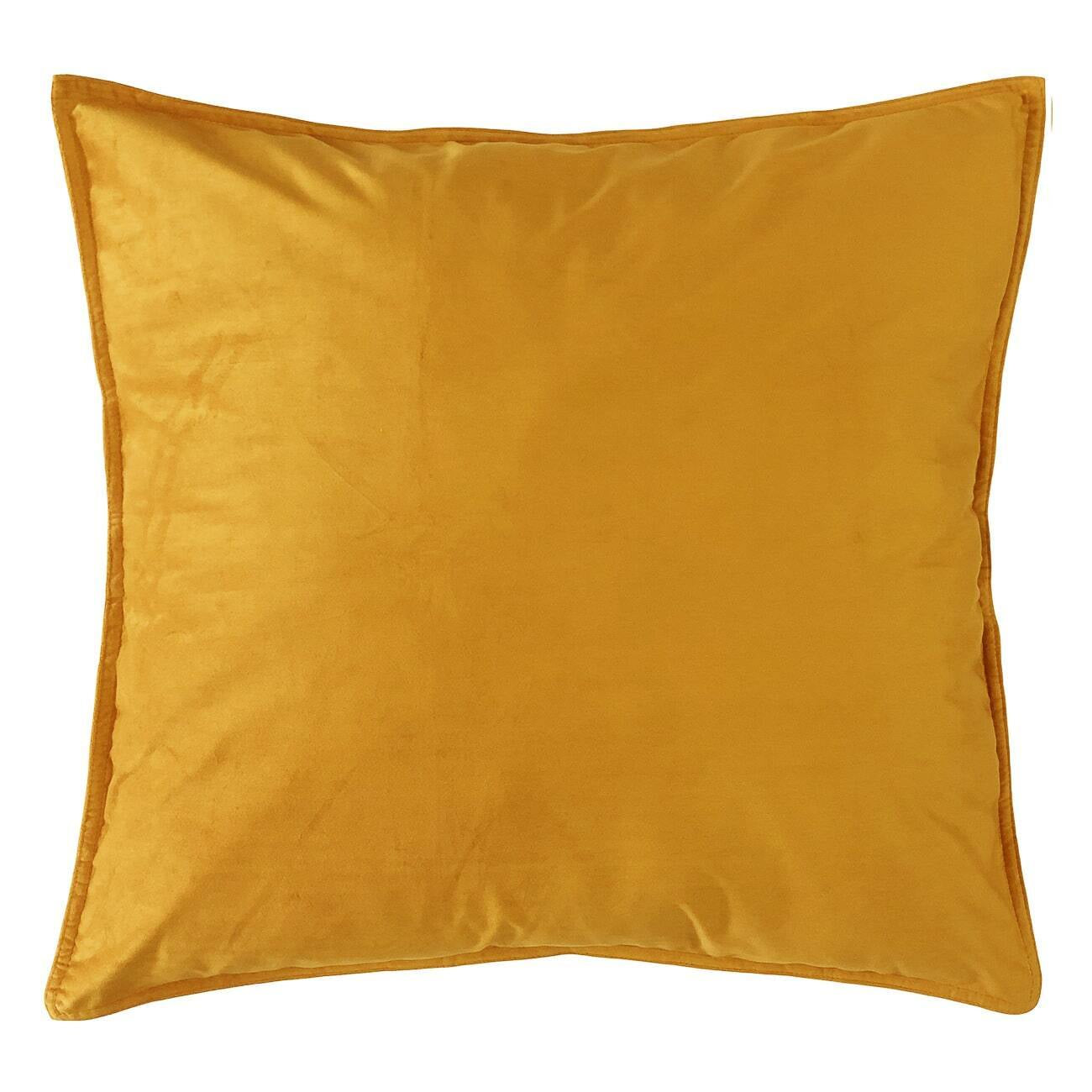 Velvet Mustard Cushion 50x50