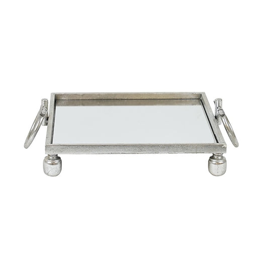 Dover Silver Mirror Tray - Square