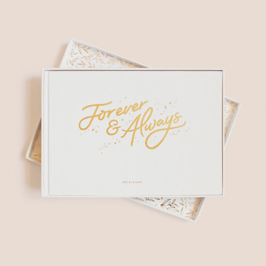 Forever & Always Wedding Guest Book - Boxed