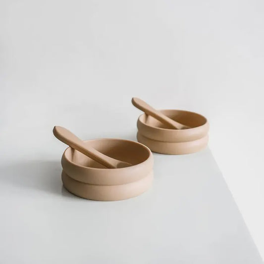 The Bubble Bowl/Spoon 2 Pack - Nutmeg