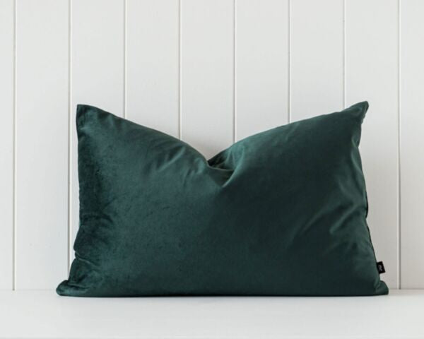 Forest Green Velvet Cushion 60x40