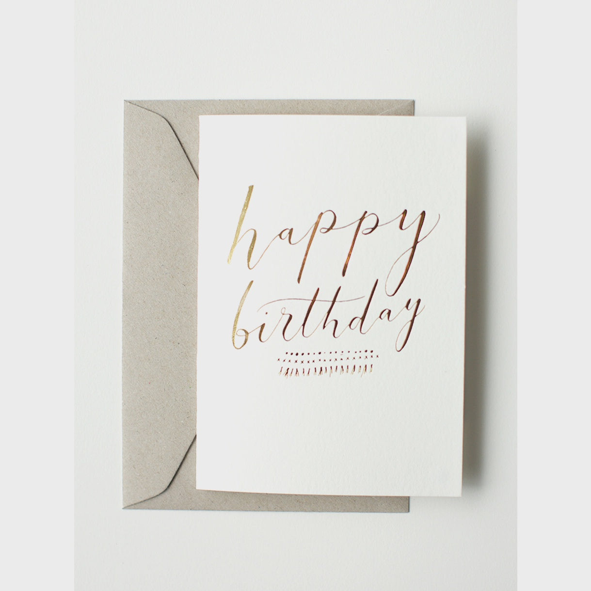 Happy Birthday - Gold Greeting Card