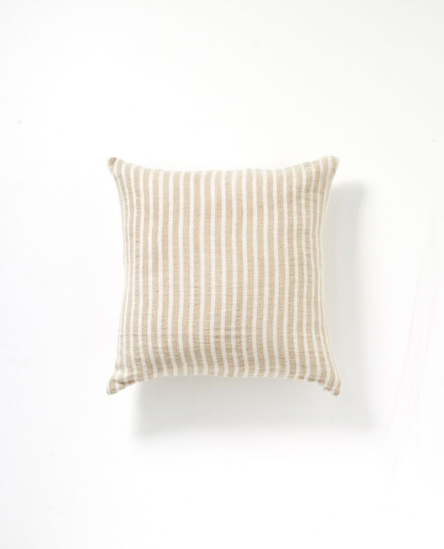 Christophe Linen Cushion - Natural Stripe