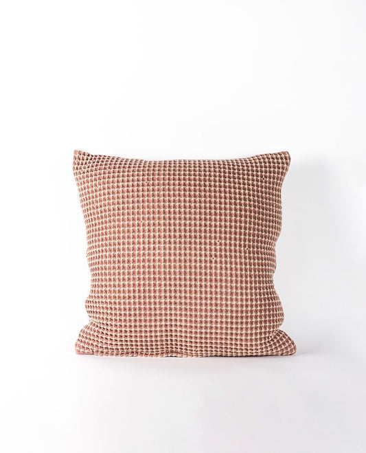 Claude Waffle Cushion - Blush