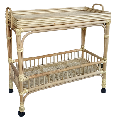 Rattan Bar Trolley