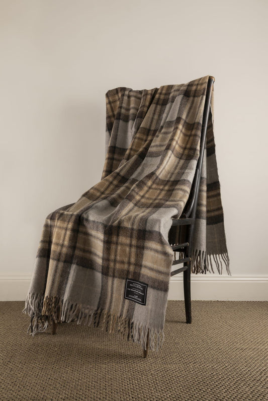 Recycled Wool Scottish Tartan Blankets | Heritage Collection - Winter